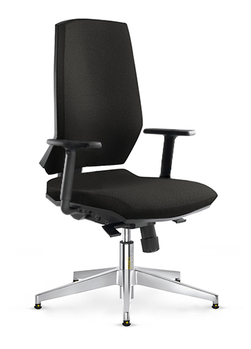 Black ESD Chair Glides Height Adjustable Black Nylon Armrests ESD Stream Chairs Comfort ECH 280SY CHR ESD BL GL AD0